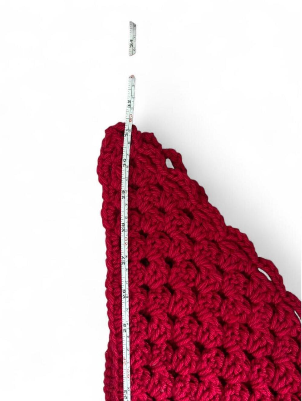 Handmade Style Raspberry Crochet Triangle Shawl Wrap - Picture 7 of 7